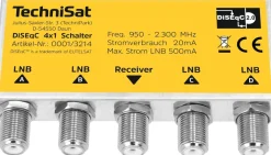 DiSEqC 4x1 Switch | DiSEqC 4x1 Schalter mit Wetterschutzgehäuse ^ Technisat