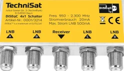 DiSEqC 4x1 Switch | DiSEqC 4x1 Schalter mit Wetterschutzgehäuse ^ Technisat