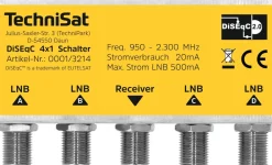 DiSEqC 4x1 Switch | DiSEqC 4x1 Schalter mit Wetterschutzgehäuse ^ Technisat