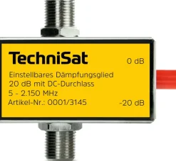 Technisat Dämpfungsglied | einstellbar (mit F-Kupplung) | silber Discount