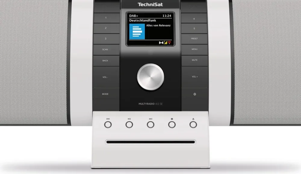 MULTYRADIO 4.0 SE DAB+/UKW/Internet Radio mit CD-Player und Bluetooth schwarz/weiß ^ Technisat Best
