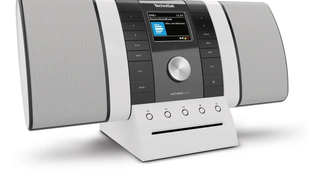 MULTYRADIO 4.0 SE DAB+/UKW/Internet Radio mit CD-Player und Bluetooth schwarz/weiß ^ Technisat Best