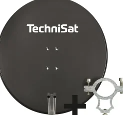 Technisat SATMAN 850 PLUS | 85cm Sat-Antenne mit 40mm LNB-Halteschelle | rot schiefergrau tannengrün Hot