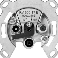 TECHNIPRO RV 600-17E | Sat-Durchgangsdose, Antennensteckdose | silber ^ Technisat Clearance