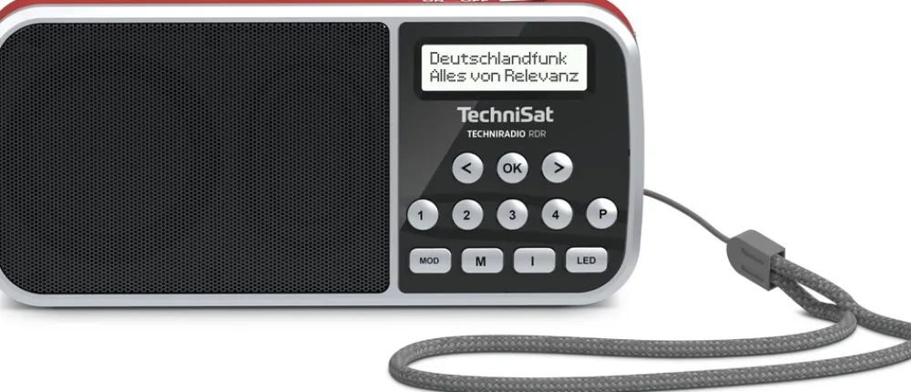TECHNIRADIO RDR | portables DAB+/UKW Radio inkl. Netzteil, Akku | rot ^ Technisat Clearance