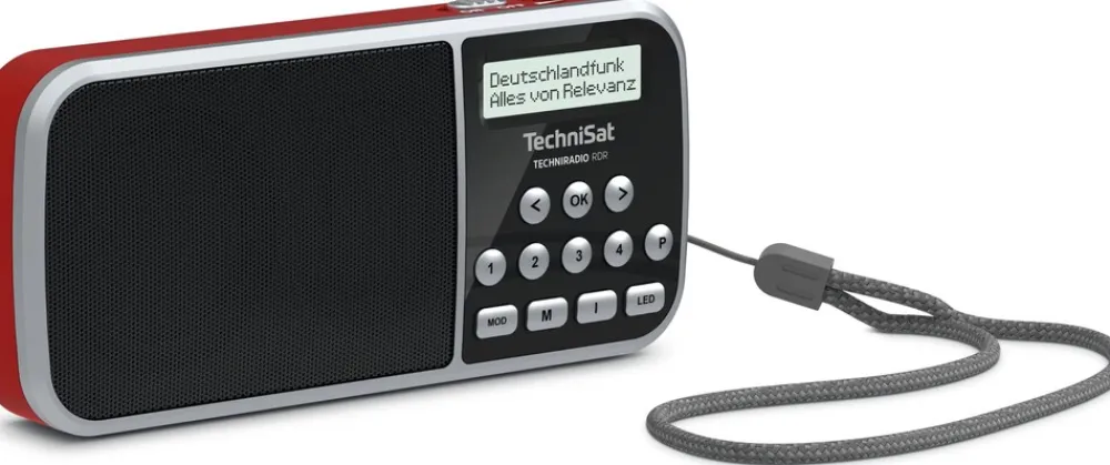 TECHNIRADIO RDR | portables DAB+/UKW Radio inkl. Netzteil, Akku | rot ^ Technisat Clearance