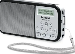 Technisat TECHNIRADIO RDR | portables DAB+/UKW Radio mit Akku, 1 W, USB | weiß silber Online