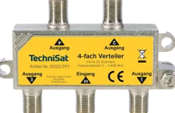 4-Wege-Verteiler | Sat-Verteiler mit DC-Durchlass für TECHNIROUTER ^ Technisat Best