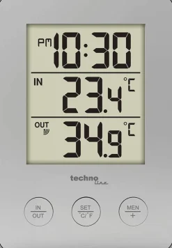 TECHNOTRADE WS 9175 Temperaturstation silber ^ Technoline
