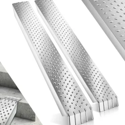 ® Auffahrrampen, 2er Set, rutschfeste, perforierte Oberfläche, 160 x 23 x 4,5 cm ^ TecTake Clearance