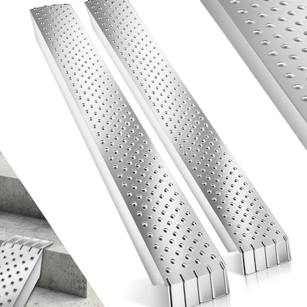 ® Auffahrrampen, 2er Set, rutschfeste, perforierte Oberfläche, 160 x 23 x 4,5 cm ^ TecTake Clearance