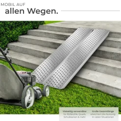 ® Auffahrrampen, 2er Set, rutschfeste, perforierte Oberfläche, 160 x 23 x 4,5 cm ^ TecTake Clearance