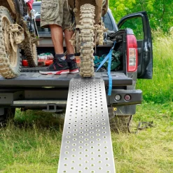 ® Auffahrrampen, 2er Set, rutschfeste, perforierte Oberfläche, 160 x 23 x 4,5 cm ^ TecTake Clearance