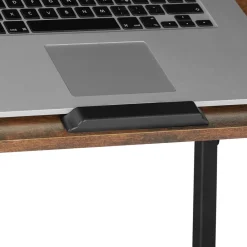 TecTake ® Beistelltisch, Industrial Style, in praktischer C-Form mit neigbarer Platte, 55 x 35 x 66,5 cm Industrial Holz dunkel, rustikal Clearance