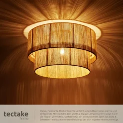 ® Deckenleuchte , Boho-Stil, Stahlgestell, 45 x 25 cm ^ TecTake Best