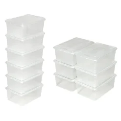 TecTake ® 24er-Set Schuhbox, mit Deckel, stapelbar, 33 x 23 x 12 cm Online