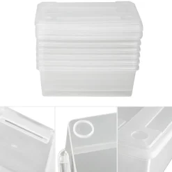 TecTake ® 12er-Set Schuhbox, mit Deckel, stapelbar, 33 x 23 x 12 cm Hot