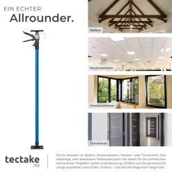 ® 4er-Set Teleskopstützen, stufenlos höhenverstellbar, Belastbarkeit 30 kg je Stütze, mit Schnellspannsystem ^ TecTake Online