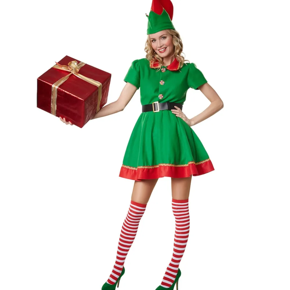 TecTake ® Frauenkostüm Fleißige Weihnachtselfe Best