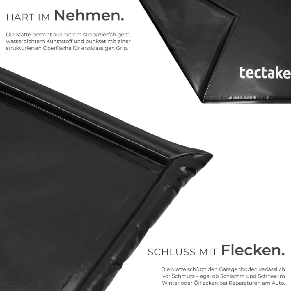 TecTake ® Garagenbodenatte, 2,4 x 5 , it Kettpad und Akohotüchern, inkuive auziehbare Abzieher Discount