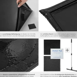 TecTake ® Garagenbodenatte, 2,4 x 5 , it Kettpad und Akohotüchern, inkuive auziehbare Abzieher Discount