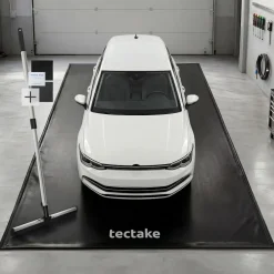TecTake ® Garagenbodenatte, 2,4 x 5 , it Kettpad und Akohotüchern, inkuive auziehbare Abzieher Discount