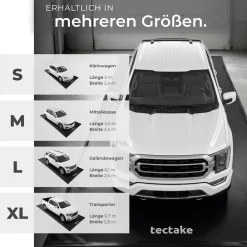 TecTake ® Garagenbodenatte, 2,4 x 5 , it Kettpad und Akohotüchern, inkuive auziehbare Abzieher Discount