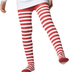® Gestreifte Strumpfhose für Kinder rot-weiß ^ TecTake Sale