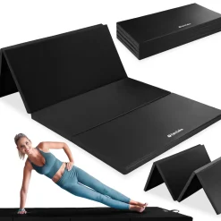 TecTake ® Gymnastikmatte, klappbar und erweiterbar, hautfreundlich und pflegeleicht, 240 x 120 x 5 cm schwarz Outlet