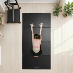 TecTake ® Gymnastikmatte, klappbar und erweiterbar, hautfreundlich und pflegeleicht, 240 x 120 x 5 cm schwarz Outlet