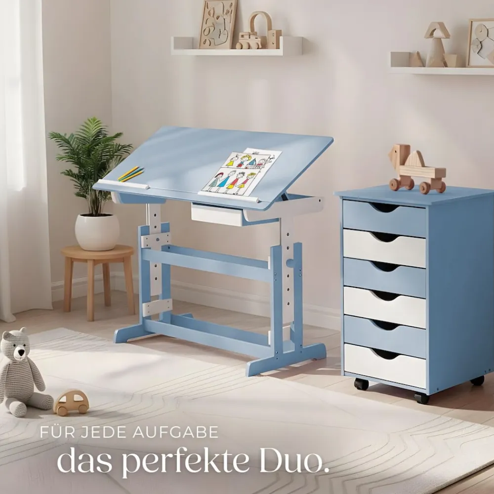 ® Höhenverstellbarer Schreibtisch, elektrisch, Tischplatte neigbar und 7-fach höhenverstellbar, 63 bis 94 cm, pflegeleicht ^ TecTake Best