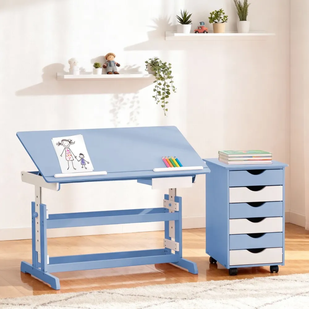 ® Höhenverstellbarer Schreibtisch, elektrisch, Tischplatte neigbar und 7-fach höhenverstellbar, 63 bis 94 cm, pflegeleicht ^ TecTake Best