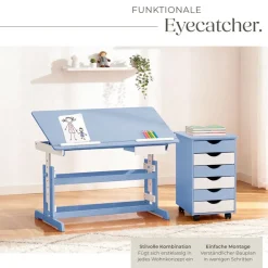 ® Höhenverstellbarer Schreibtisch, elektrisch, Tischplatte neigbar und 7-fach höhenverstellbar, 63 bis 94 cm, pflegeleicht ^ TecTake Best
