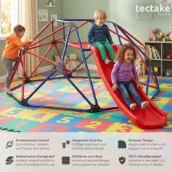 TecTake ® Klettergerüst mit Rutsche, 185 x 243 x 90 cm, Sitzfläche aus Meshgewebe, ab 3 Jahren, inklusive 4 Heringe New