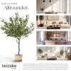 TecTake ® Künstlicher Olivenbaum, verschiedene Größen, mit viel Volumen, stabiler Kunststoff-Blumentopf Clearance