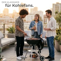 TecTake ® Kugelgrill, mit 2 Rädern, abnehmbare Ascheschale, Ø Rost 41,5 cm Online