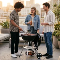 TecTake ® Kugelgrill, mit 2 Rädern, abnehmbare Ascheschale, Ø Rost 41,5 cm Online
