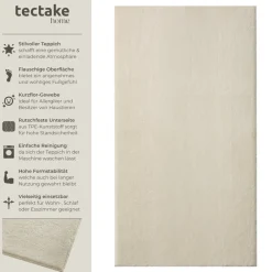® Kurzflorteppich, verschiedene Größen und Farben, allergikerfreundlich, rutschfeste Unterseite ^ TecTake Hot
