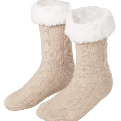 ® Kuschelsocken mit Muster beige ^ TecTake Online