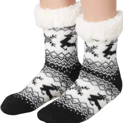 TecTake ® Kuschelsocken mit Rentier-Motiv schwarz-weiß Online