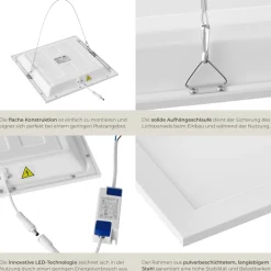 ® LED-Paneel, verschiedene Größen, rechteckig und ultraflach, vielseitige Einsatzmöglichkeiten ^ TecTake Online