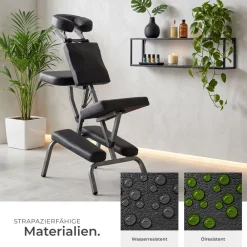 ® Massagestuhl, klappbar, gepolsterte Beinablagen, 80 x 50 x 105 cm ^ TecTake Outlet