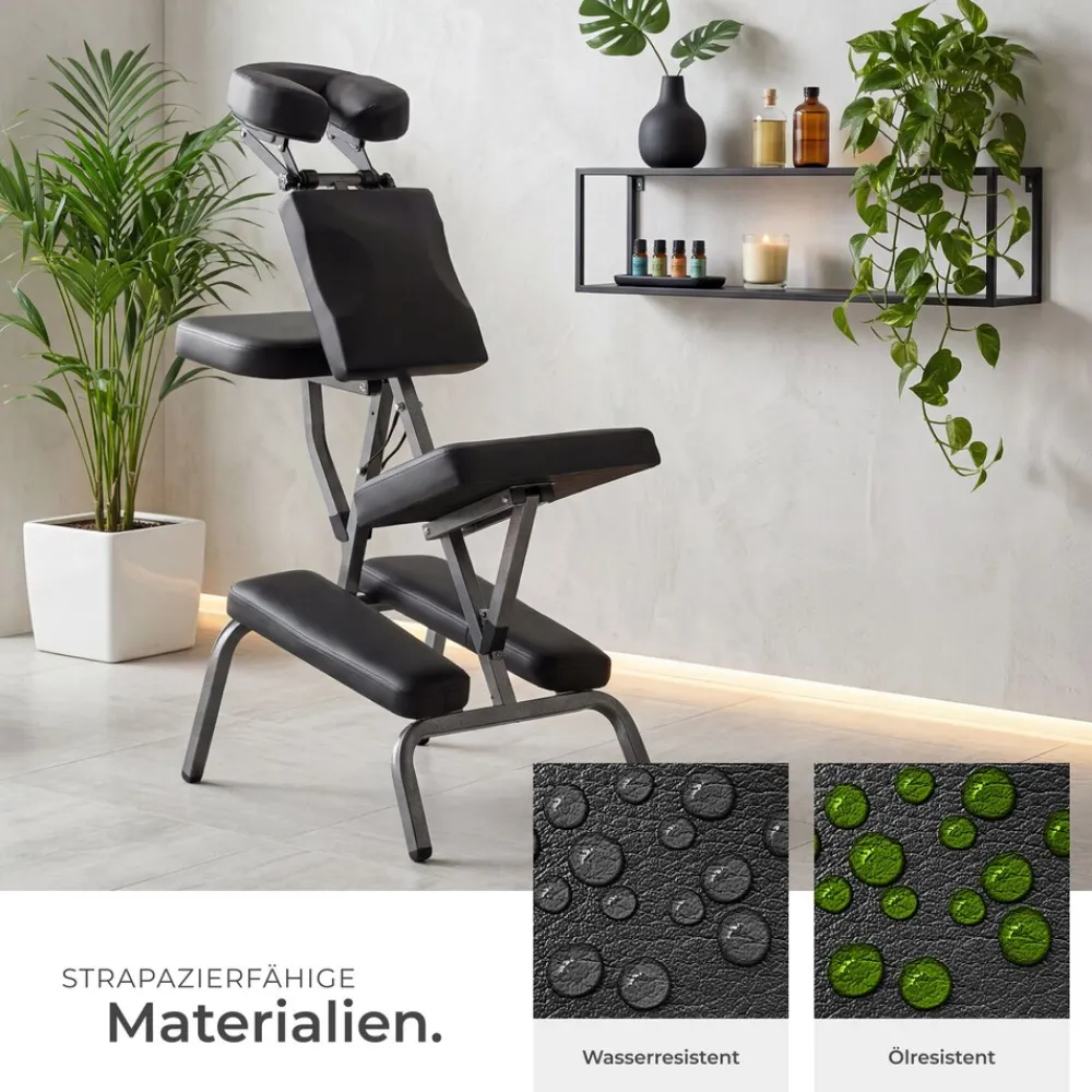 ® Massagestuhl, klappbar, gepolsterte Beinablagen, 80 x 50 x 105 cm ^ TecTake Outlet