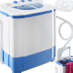 ® Mini-Waschmaschine, mit Schleuder, 2 Kammern, sparsamer Verbrauch, 65 x 40 x 75 cm ^ TecTake Outlet