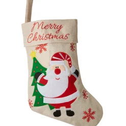 TecTake ® Nikolausstiefel in Jute-Opti, zum Befüllen, großes Fassungsvermögen, 26 x 36,5 cm Discount