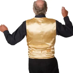 TecTake ® Pailletten-Weste Herren gold,S Hot