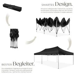 ® Pavillon, mit Aluminiumgestell, wasserdicht und mit UV-Schutz, inklusive Spannseile, Heringe und Tragetasche ^ TecTake New