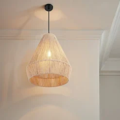 ® Pendelleuchte, Boho-Stil, Wickeltechnik, 40 W, Stahlgestell, 40,5 x 47 cm ^ TecTake