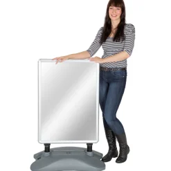 TecTake ® Plakatständer, DIN A1, doppelseitig, mit Klicksystem, inklusive 2 Wetterschutzfolien Sale