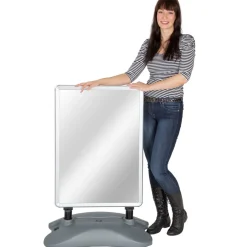 TecTake ® Plakatständer, DIN A1, doppelseitig, mit Klicksystem, inklusive 2 Wetterschutzfolien Sale